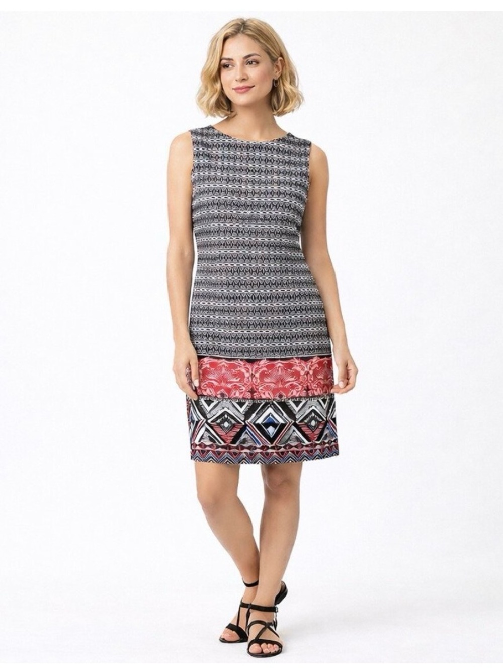 NWT Mario Serrani Italy Sleeveless Sheath Dress size 12